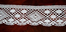 Pizzo merletto • Bordo • Cotone 10 metri x 10 cm Nuovo