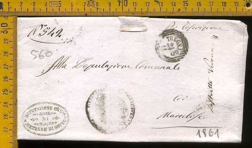 Regno 1861 piego con - regno,