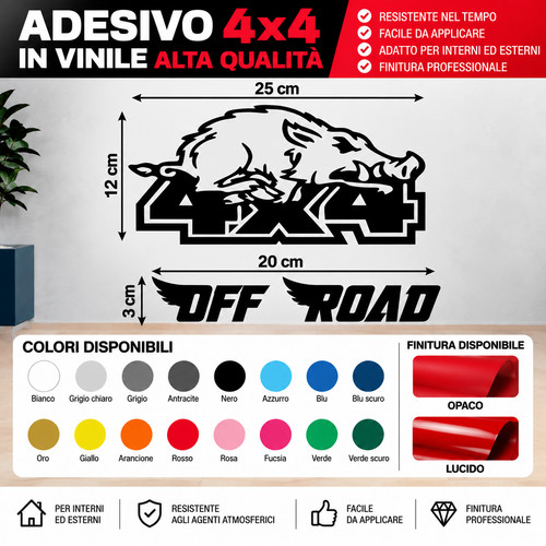 Adesivi 4x4 off road - off,
