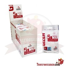 Filtri Gizeh Extra Slim 5mm Filtro Spugna Lisci Da 20 Bustine Da 150 Filtrini