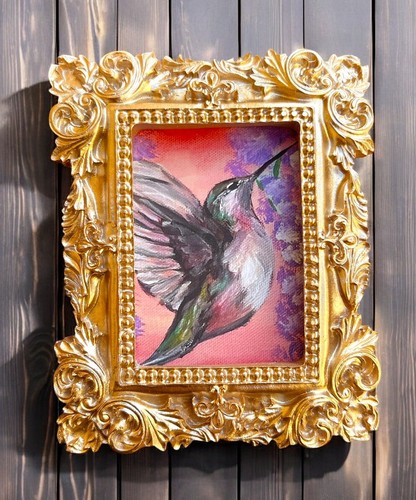 Colibrì acquerello miniatura