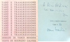 TABU' E TRASGRESSIONE BENDINI