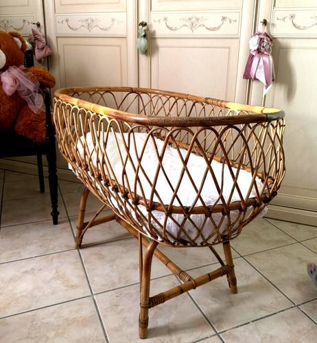 Culla vimini vintage - vimini,