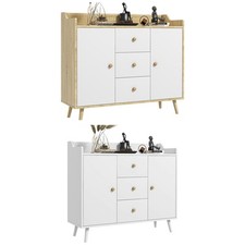 HOMCOM Credenza Moderna con 3 Cassetti e 2 Armadietti a 2 Livelli