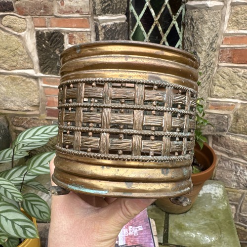 Fioriera vintage rame con - in,