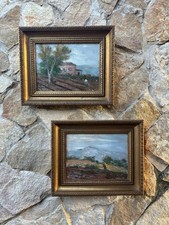 Coppia quadri -Paesaggi- Gaetano Bocchetti dipinti a olio