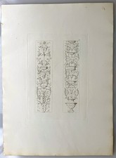 STAMPA ANTICA Pilastro nell'altare di San Giacomo Apostolo Basilica di S. Marco