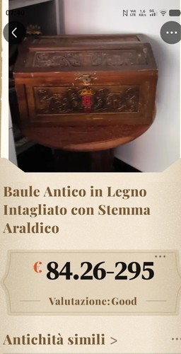 Baule legno intagliato - baule, con