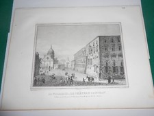 1850 LITOGRAFIA NAPOLI VICARIA CASTEL CAPUANO TRIBUNALE DA GIACINTO GIGANTE