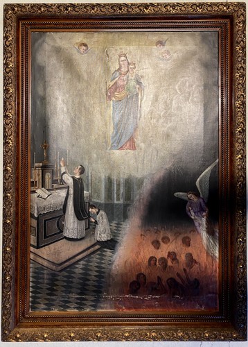 Grande dipinto olio madonna - grande,