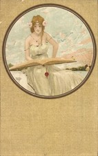 Cartolina artista Art Nouveau
