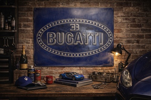 Vintage bugatti metal - “vintage, sign
