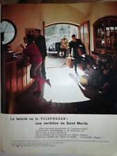 VECCHIA PUBBLICITA' VW BULLI VW TRASPORTER VOLKSWAGEN - SAINT MORITZ