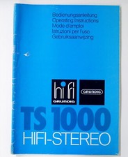 Registratore a nastro originale GRUNDIG TS1000 Operating Instructions / manuale di istruzioni