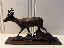 Scultura capriolo in bronzo