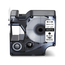 1PK 24mm nastro etichetta nero su bianco per cassetta DYMO LW LP LM standard D1 53713