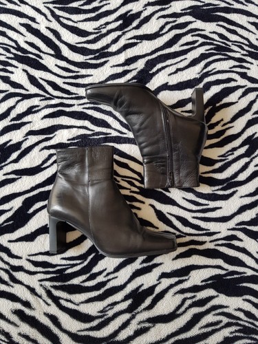 Black real leather - black,