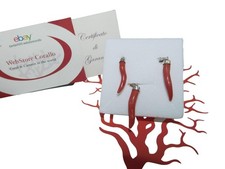 Ciondoli corni corallo in lotto con Argento 925 di portafortuna charm e unisex