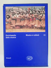 Enciclopedia della musica Einaudi, Vol.  3 Musica e culture, J.J. Nattiez NUOVO