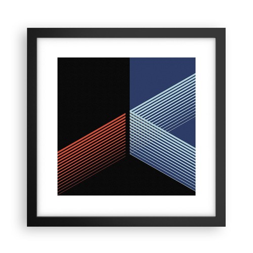 Poster 30x30cm astrazione - poster, nero