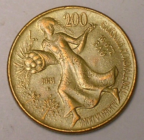 Moneta fao italia 200 - moneta, lire