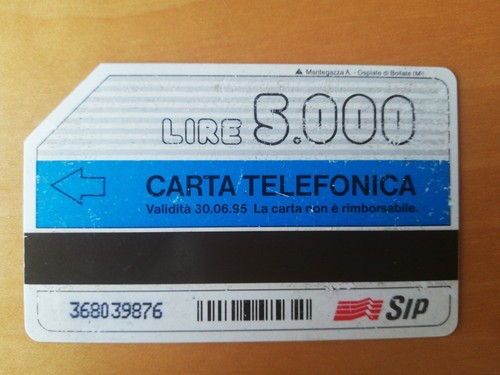Scheda telefonica sip compagna - telefonica,