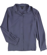 Camicia donna Eileen Fisher classica in seta con bottoni