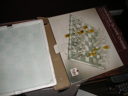 Set scacchi bere - in, vetro