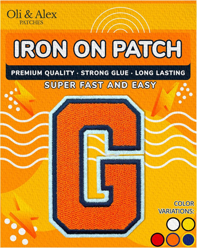 Toppe ferro lettere patch - su,