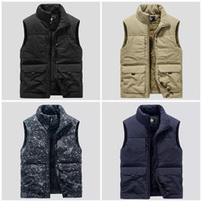 Winter Men Women Vest Jacket Coat Body Warmer Padded Warm Puffer Gilet Windproof
