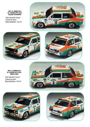 Decal fiat 131abarth - 131abarth, latte