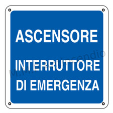 Cartello Segnaletico Ascensore
