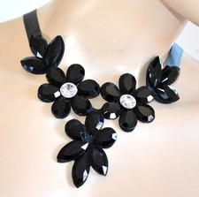 Collana donna cristalli neri
