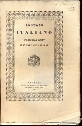 Parnaso italiano fascicolo - parnaso,