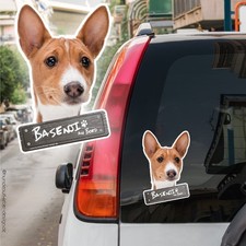 Adesivo auto Basenji a bordo
