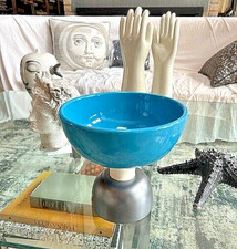 ETTORE SOTTSASS VASO TURCHESE CIOTOLA CERAMICA BITOSSI MEMPHIS MADE IN ITALY