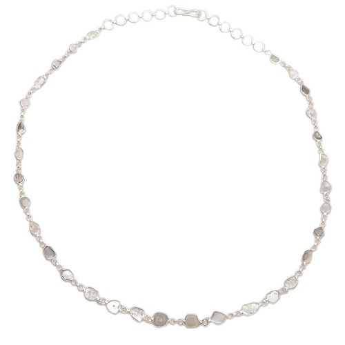 Collana catena diamanti polki