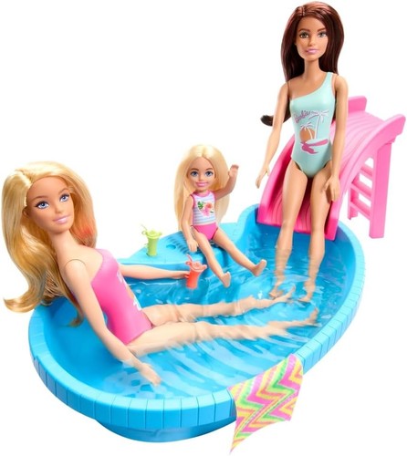 Barbie playset piscina - barbie, con