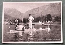 LECCO. Il batiscafo C. 3 pronto per l'immersione. Cartolina viaggiata