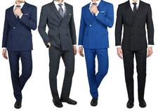 ABITO UOMO SARTORIALE DOPPIO PETTO VESTITO CERIMONIA 46 48 50 52 54 56 58 60 - -