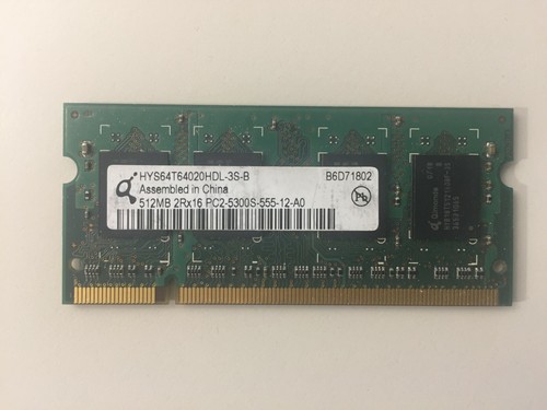 Ram sodimm 512mb ddr2 667mhz