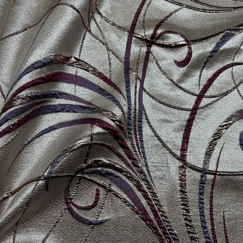 Tessuto broccato vertigo viola - tessuto,
