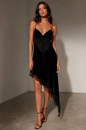 Abito midi zara velluto pizzo - zara,