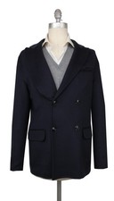 Cappotto In Cashmere Blu Scuro