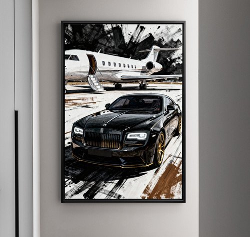 Quadro astratto rolls royce - astratto, rolls-royce