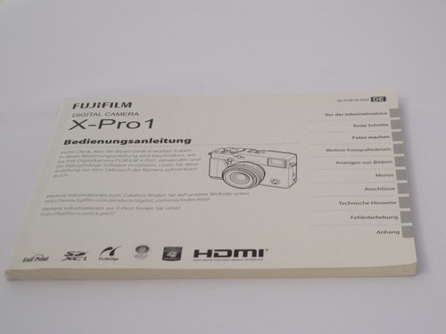Fuji pro manuale uso - x-pro,
