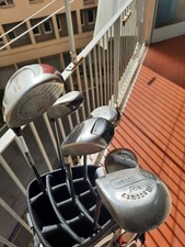 Kit completo GOLF: carrello+sacca Callaway+ferri&legni+ asta tel.+palline 