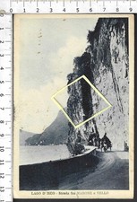 LAGO D'ISEO BRESCIA STRADA TRA MARONE E VELLO_CARTOLINA VG 1932