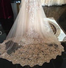 Velo da sposa paillettes pizzo