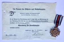 Croce Hindenburg e diploma